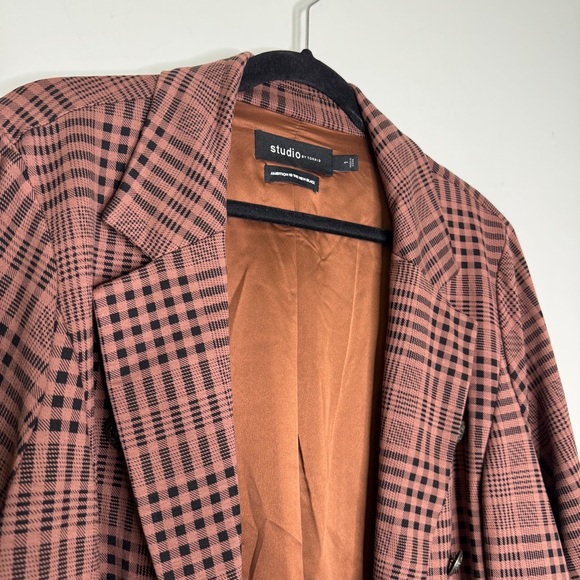 Torrid Brown Ponte Double Breasted Relaxed Blazer 1X - Picture 5 of 8